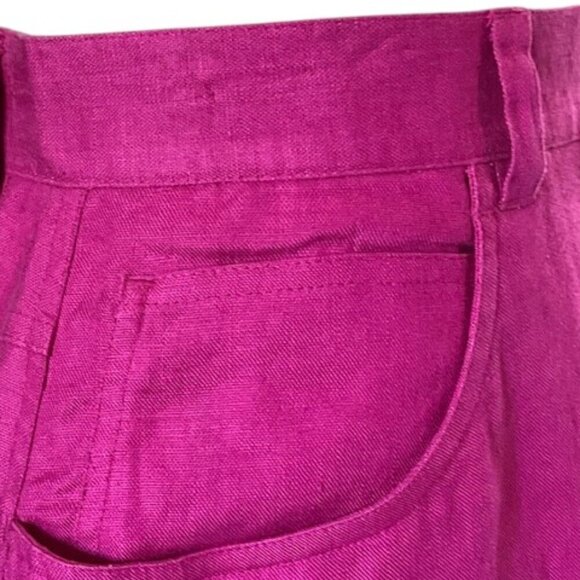 Lauren Ralph Lauren Womens Short Skirt Bright Pink Linen A-Line 5 Pockets 14 EUC - Picture 4 of 10